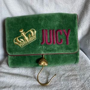 Juicy Couture Y2K Green Velour Hanging Travel Bag
